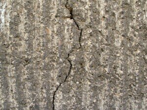Cracked concrete