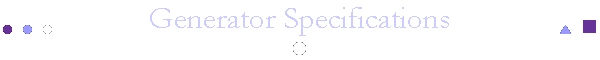 Generator Specifications