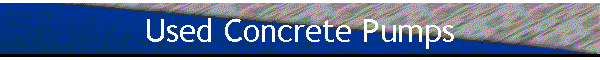 Used Concrete Pumps