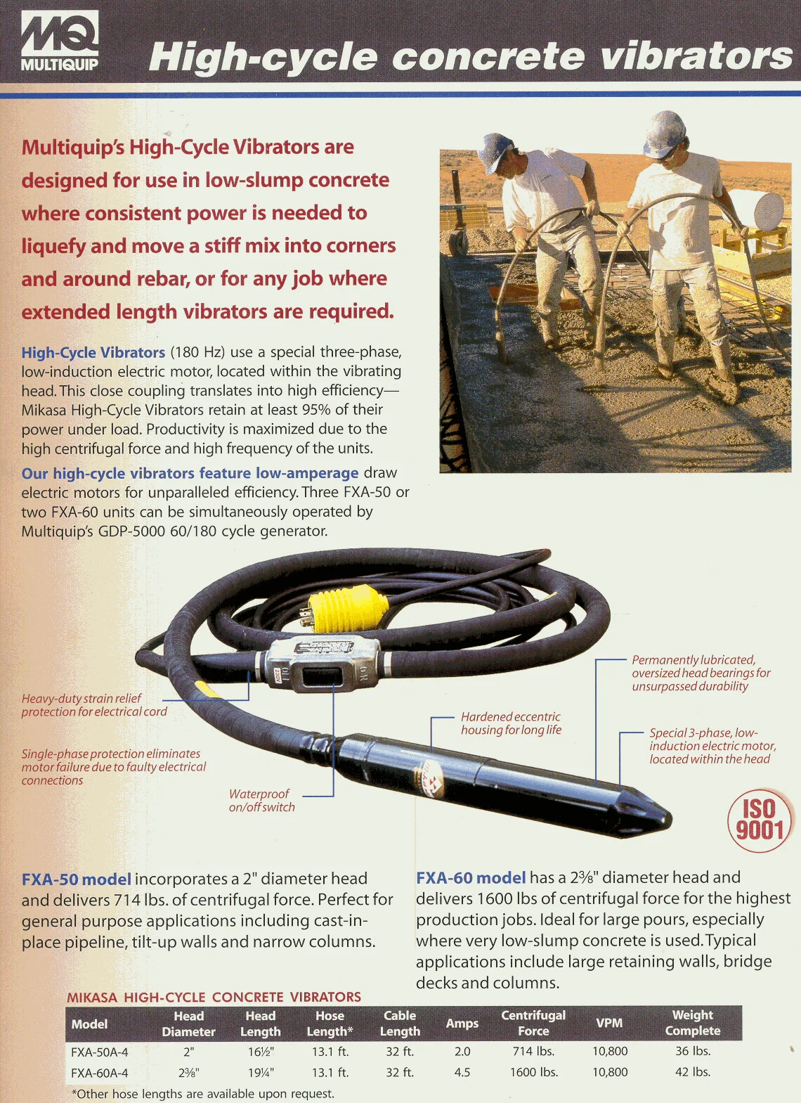 concrete vibrators