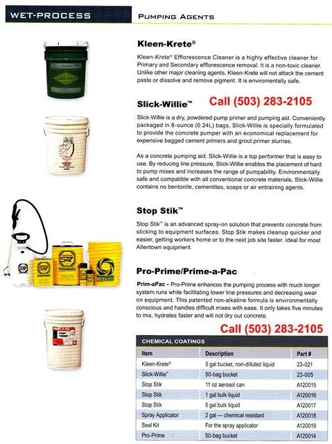 Concrete Cleaner Specifications